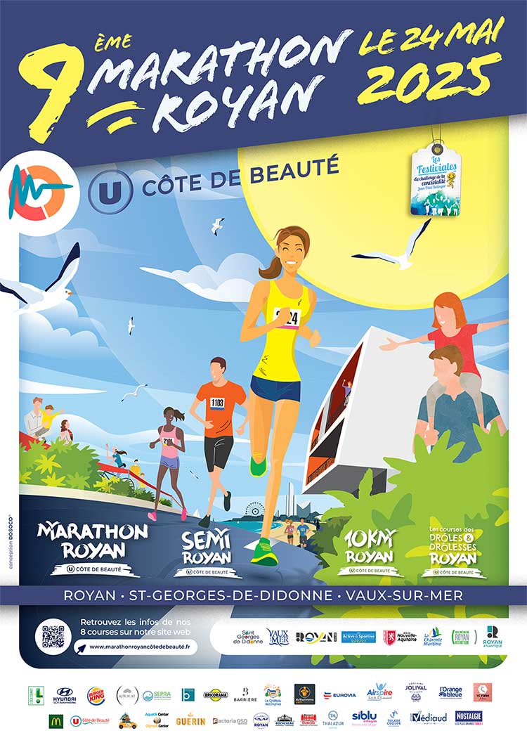 Affiche 2025 Marathon Royan U Cote de Beauté Marathon en Nouvelle Aquitaine