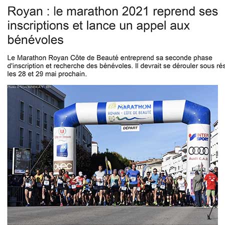 presse marathon royan édition 2021